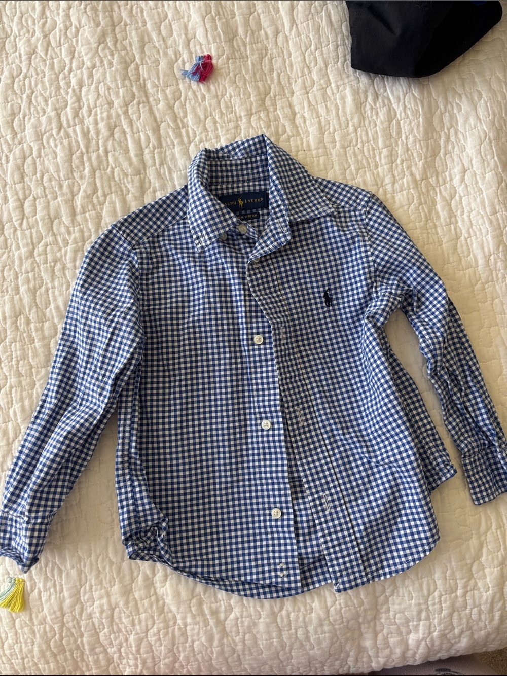 Polo by Ralph Lauren Blue & White Gingham Button-Down Shirt